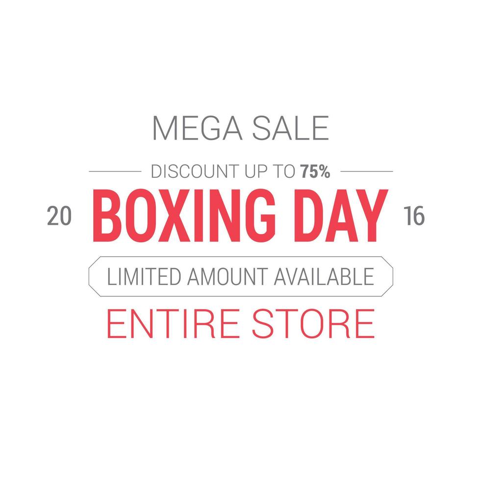 Boxing day sale card with elegent design vector