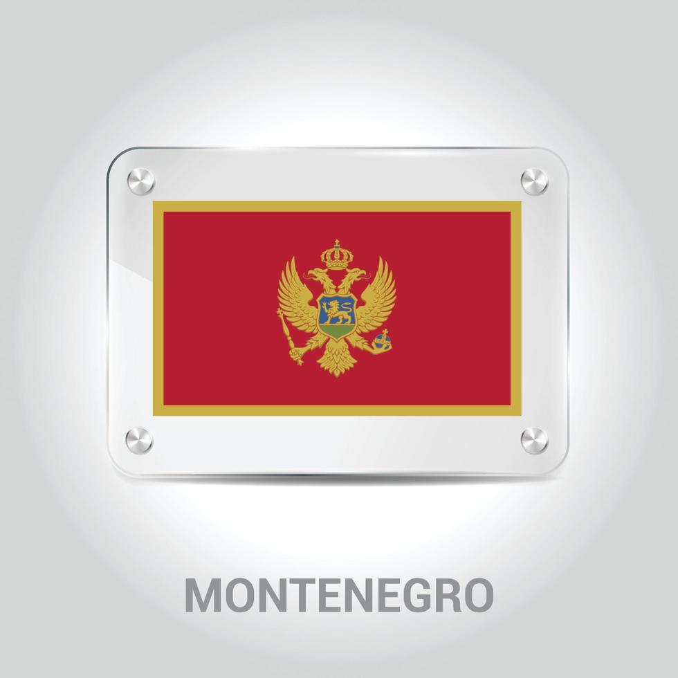 vector de diseño de bandera de montenegro