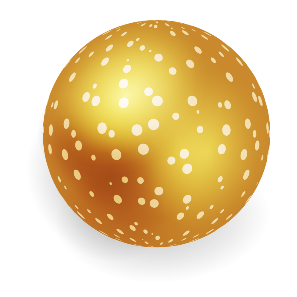 Christmas Ball with Xmas Print and Patterns. png