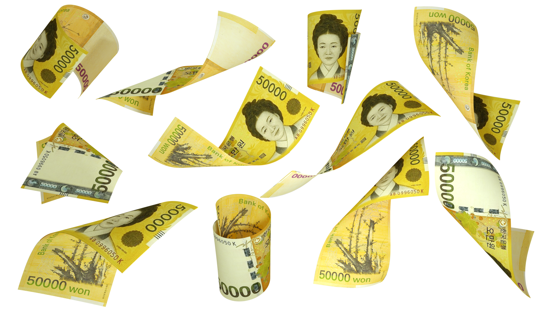 Representaci n 3d De 50000 Billetes Ganados Surcoreanos Que Vuelan En representaci-n-3d-de-50000-billetes-ganados-surcoreanos-que-vuelan-en