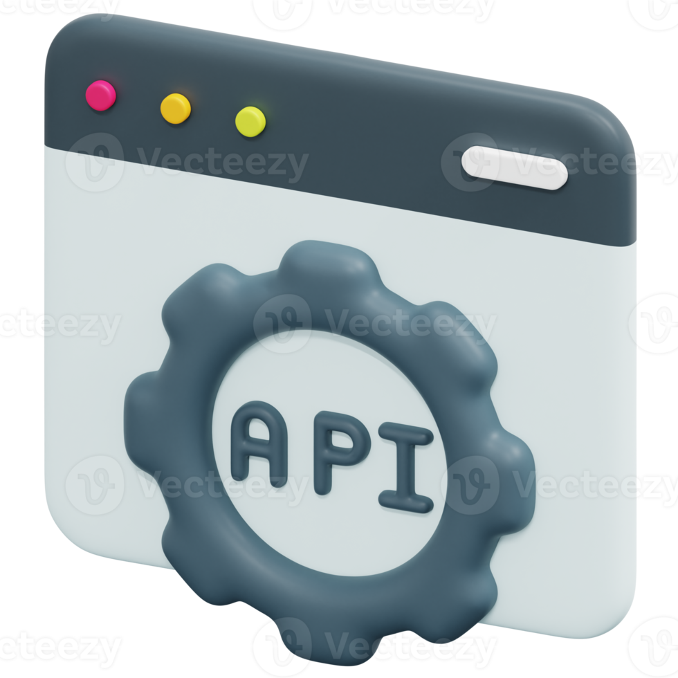 api 3d render icon illustration png