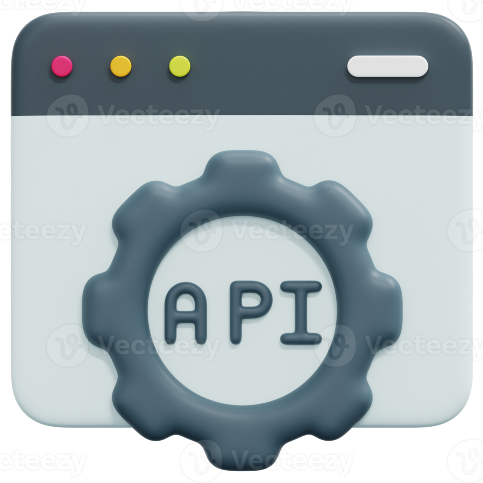 api 3d render icon illustration png