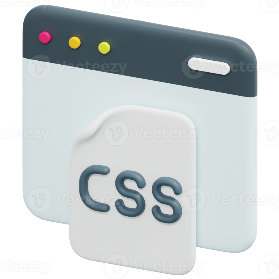 css 3d render icon illustration png