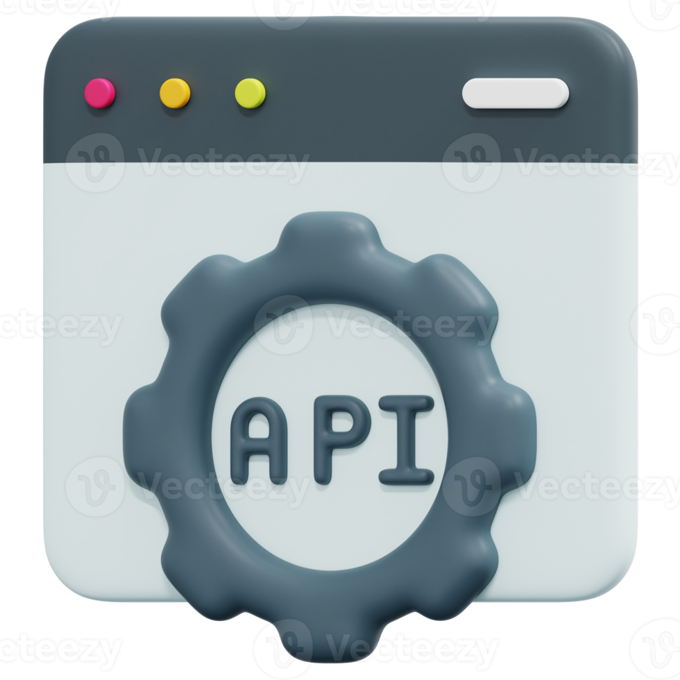 api 3d render icon illustration png