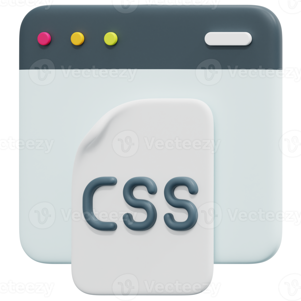 css 3d render icon illustration png