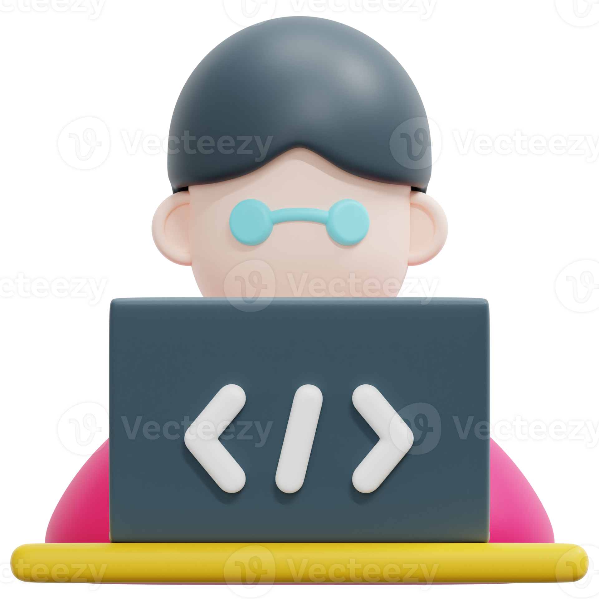 developer 3d render icon illustration 13368277 PNG