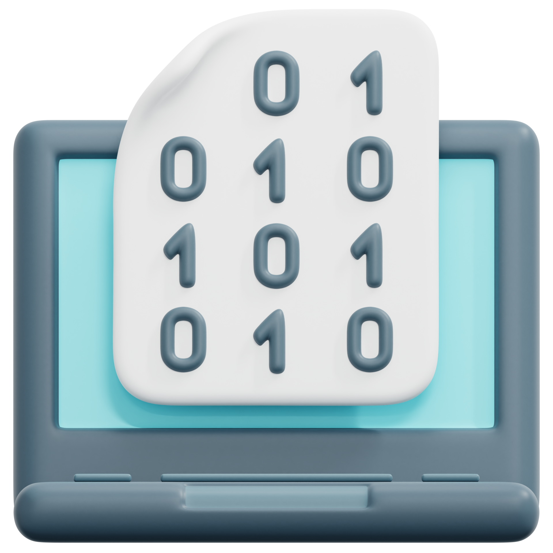 binary 3d render icon illustration 13368279 PNG