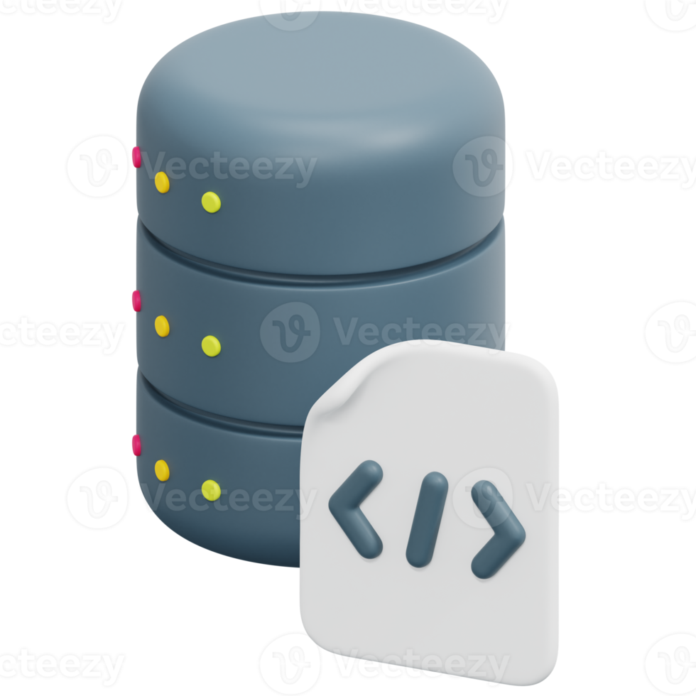 database 3d render icon illustration png
