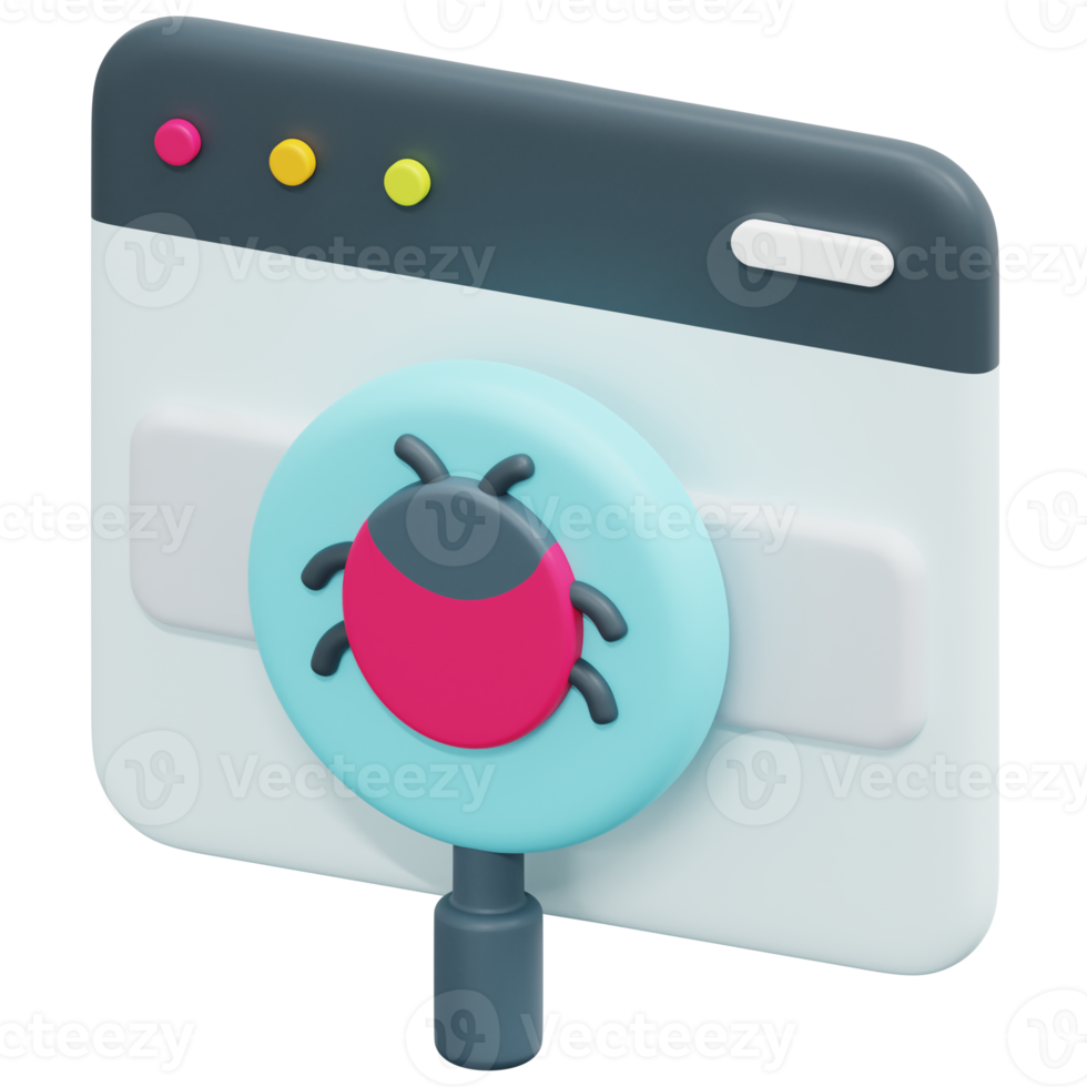 bug 3d render icon illustration png