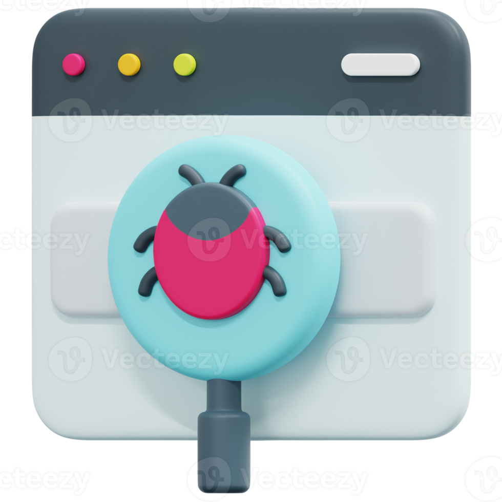 bug 3d render icon illustration png