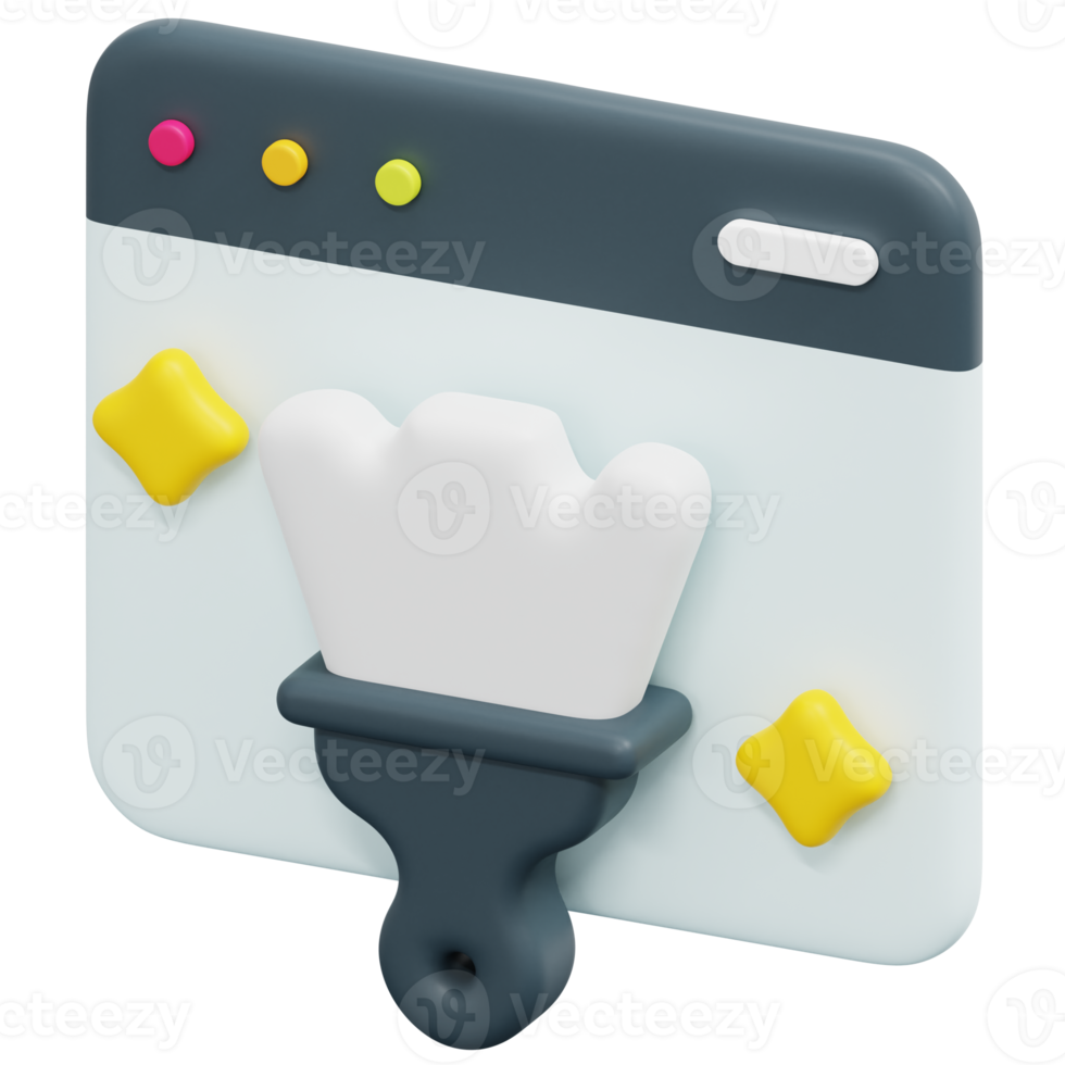 clean code 3d render icon illustration png