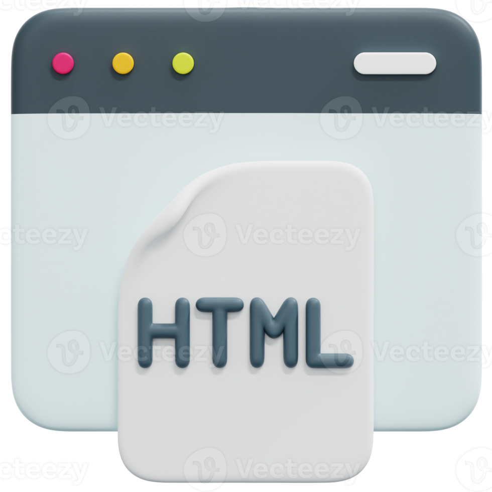 html 3d geven icoon illustratie png