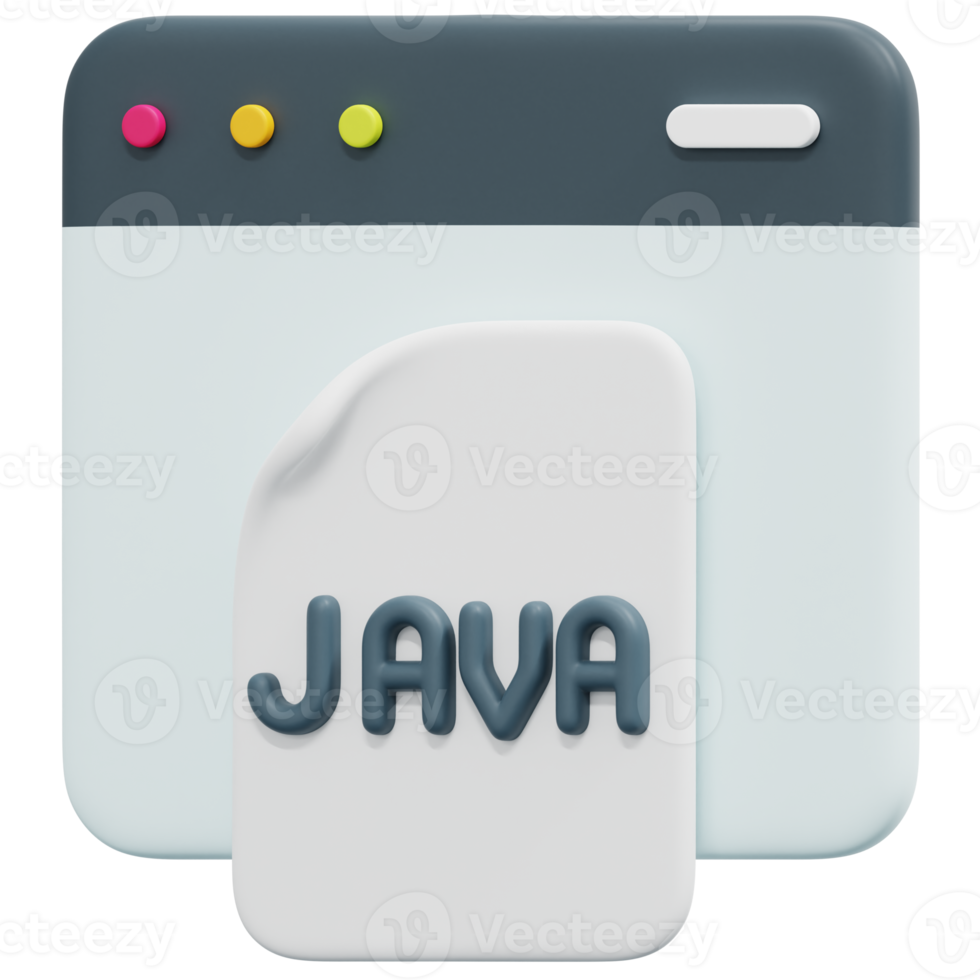 java 3d-render-symbol-illustration png