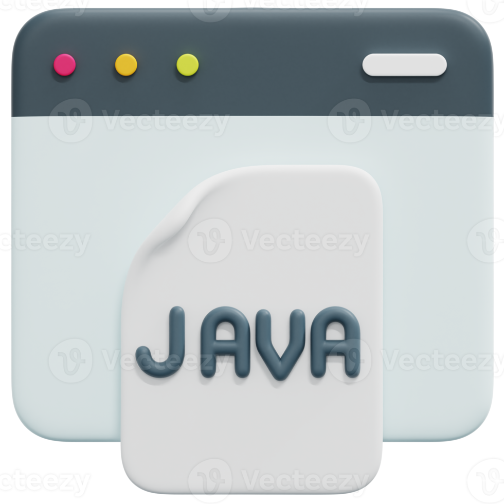 java 3d-render-symbol-illustration png