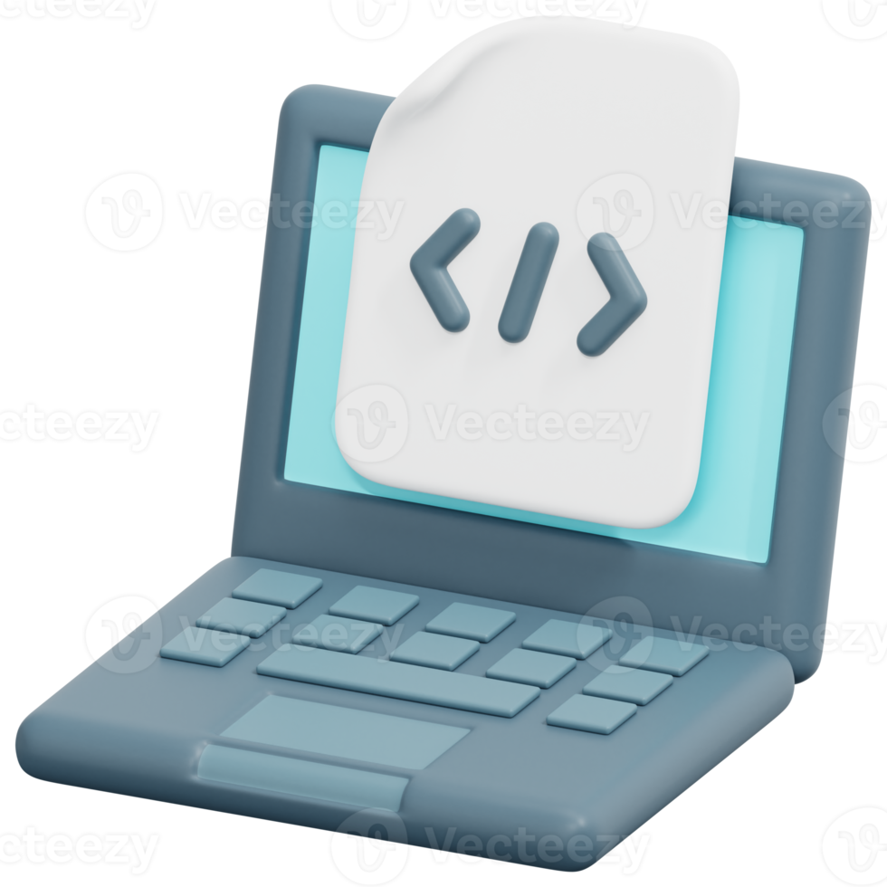 programming 3d render icon illustration png
