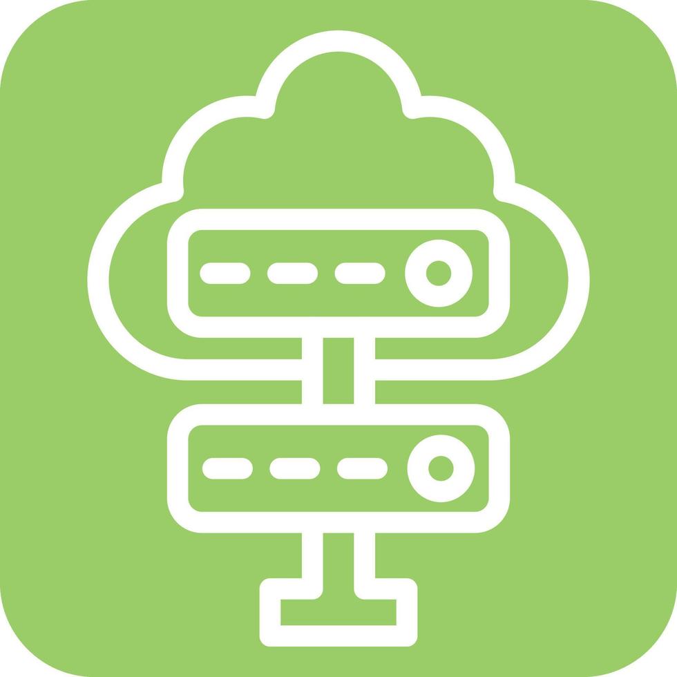 Cloud Server Icon Style vector