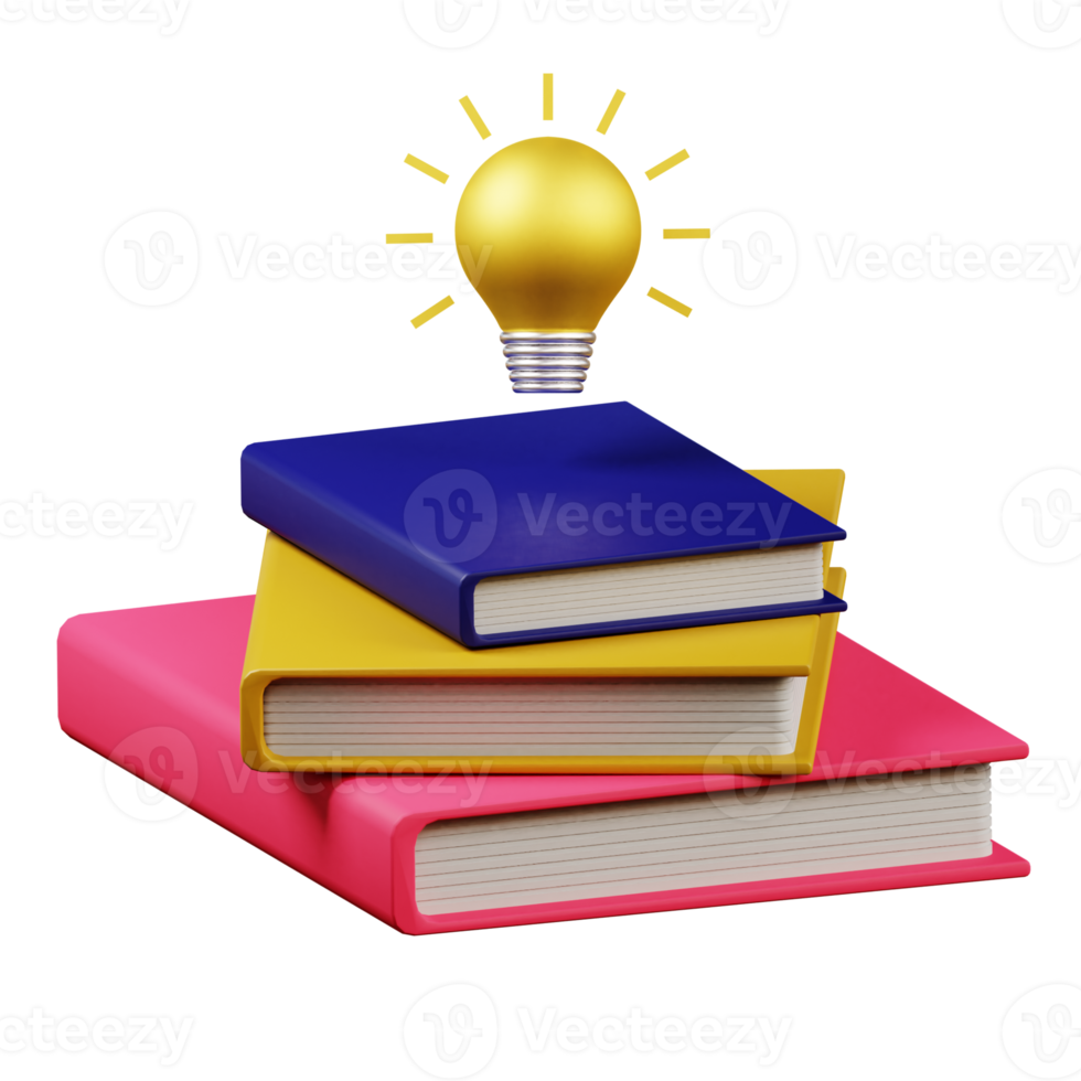 3d illustration of book classroom school education icon png