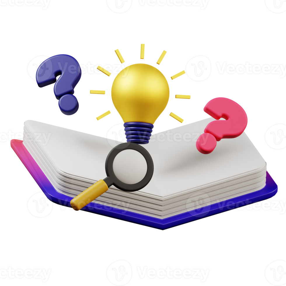 3d illustration of creative learning school education college icon png