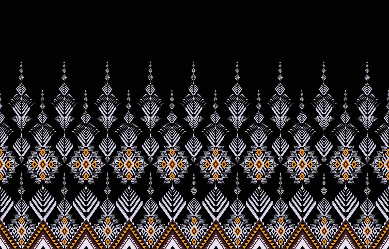 patrón oriental étnico geométrico. tono oscuro occidental, azteca, tribal tradicional. patrón sin costuras tela, azulejo, fondo, alfombra, papel pintado, ropa, sarong, envoltura, batik, tela, patrón vectorial. vector