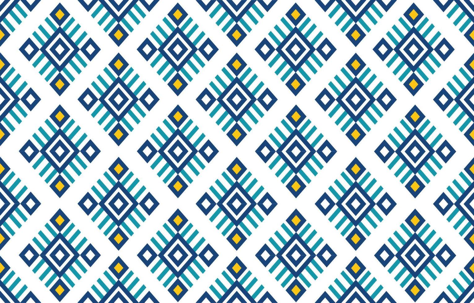 Gemetric ethnic oriental pattern. Traditional sealess pattern cool color tone. Design for background,carpet,wallpaper,clothing,wrapping,batic,fabric,print,tile,vector illustraion.embroidery style. vector