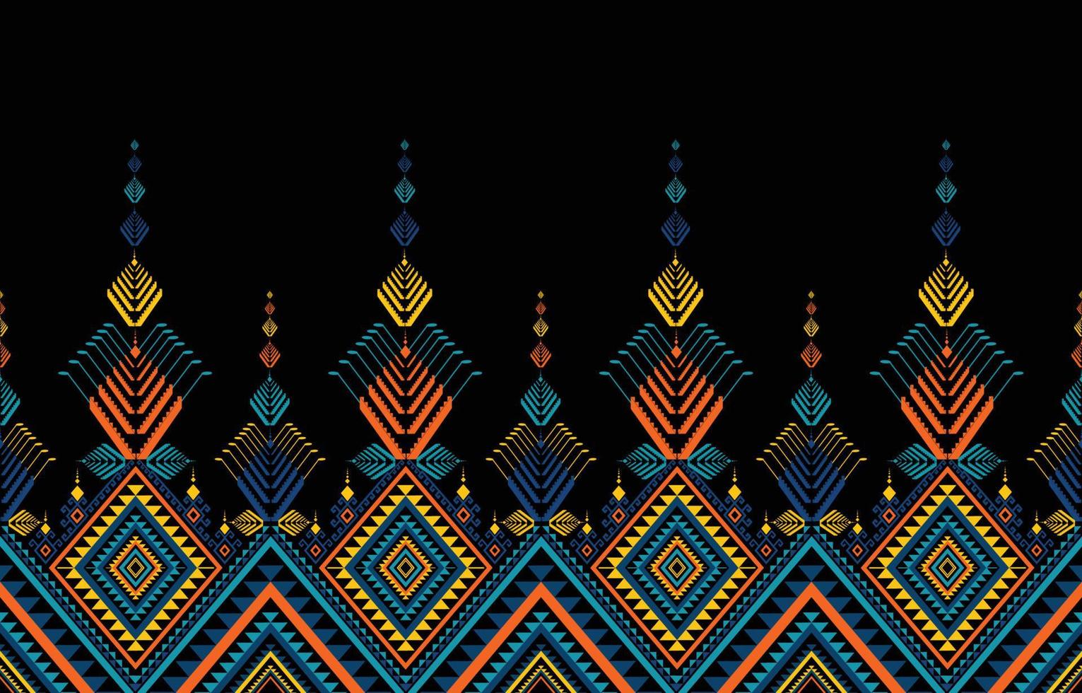 Geometric ethnic Oriental pattern.Dark tone western, aztec, tribal traditional. seamless pattern. fabric, tile, background, carpet, wallpaper, clothing, sarong,wrapping, Batik, fabric,Vector pattern. vector