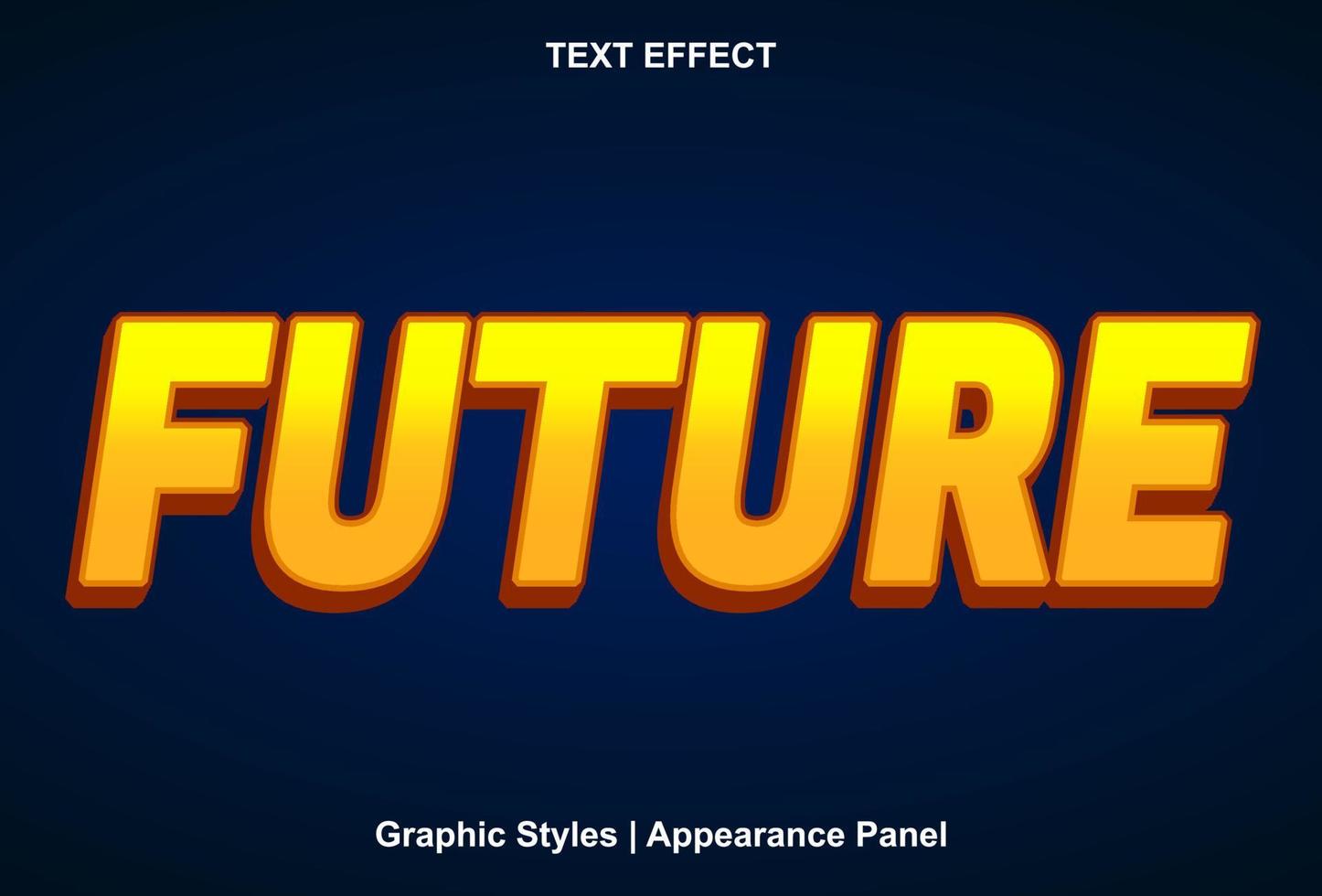 future text effect with yellow and blue color editable. vector