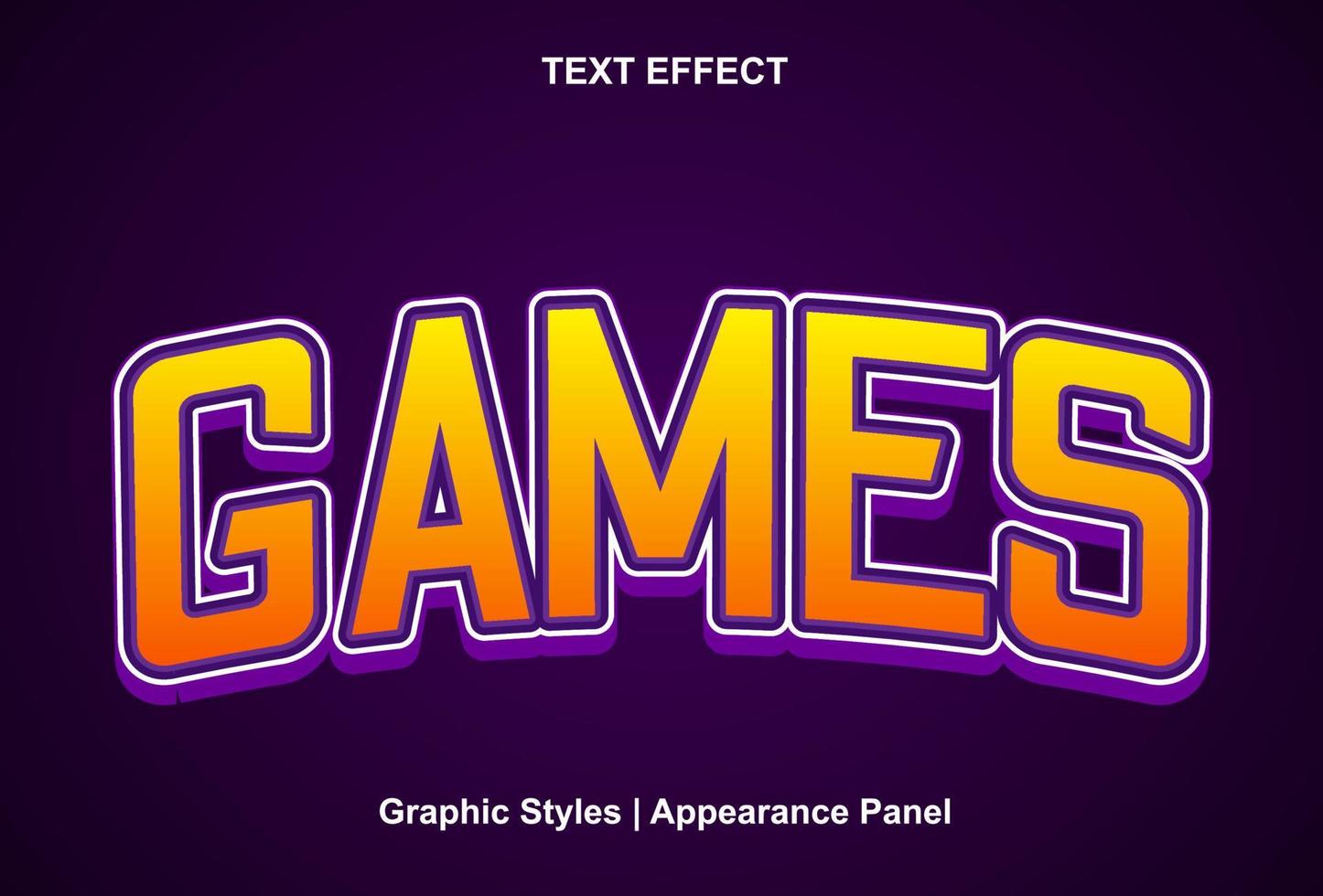 game text effect with orange color and can be edited. vector