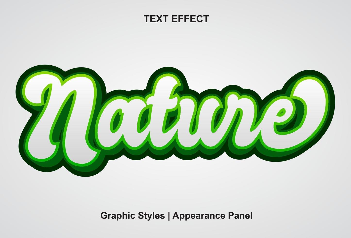 nature text effect with graphic style and can be edited. vector