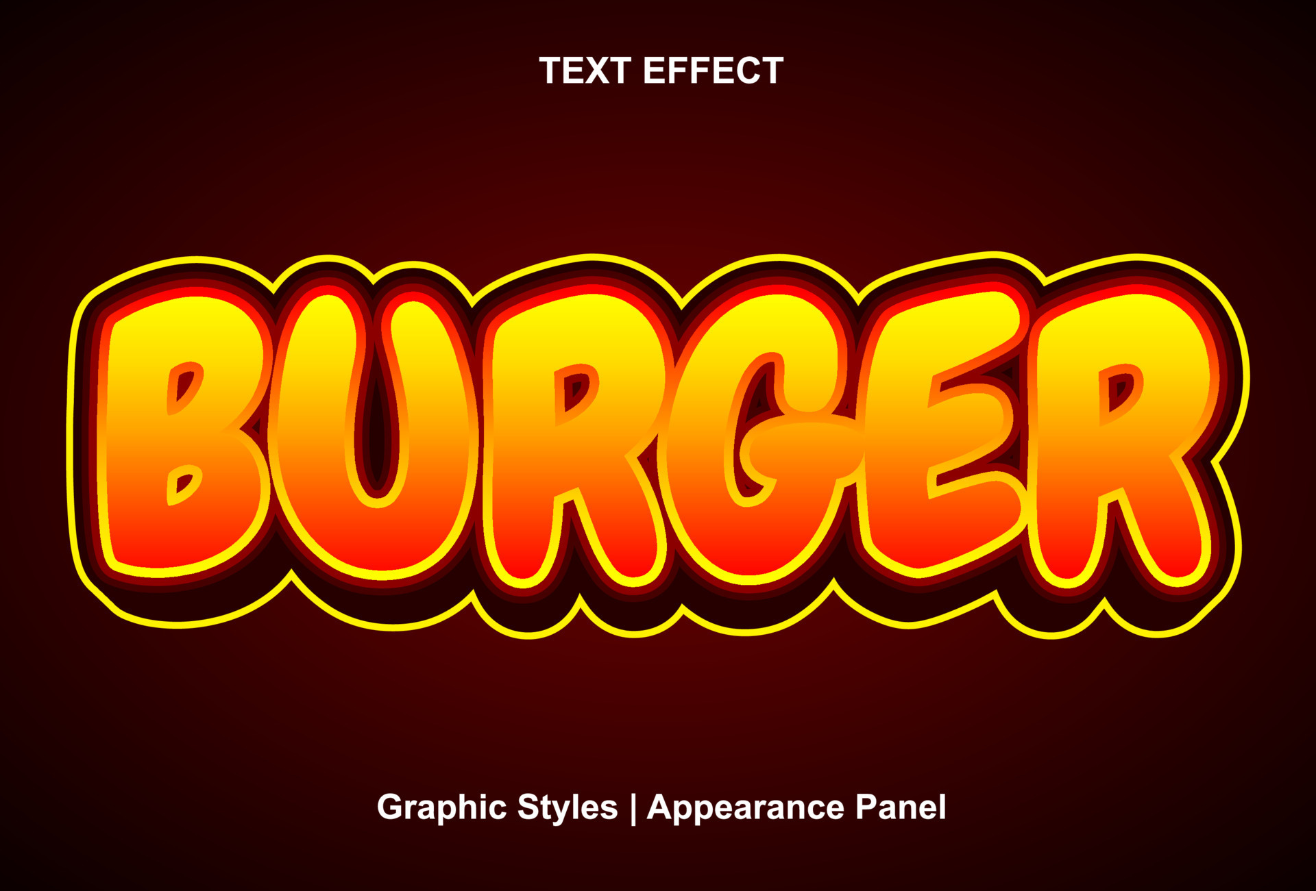 burger text effect with graphic style and editable. 13368705 Vector Art at Vecteezy