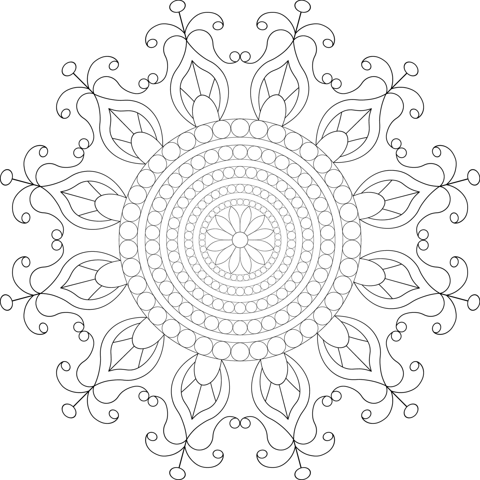 Mandala coloring pages 13368715 Vector Art at Vecteezy