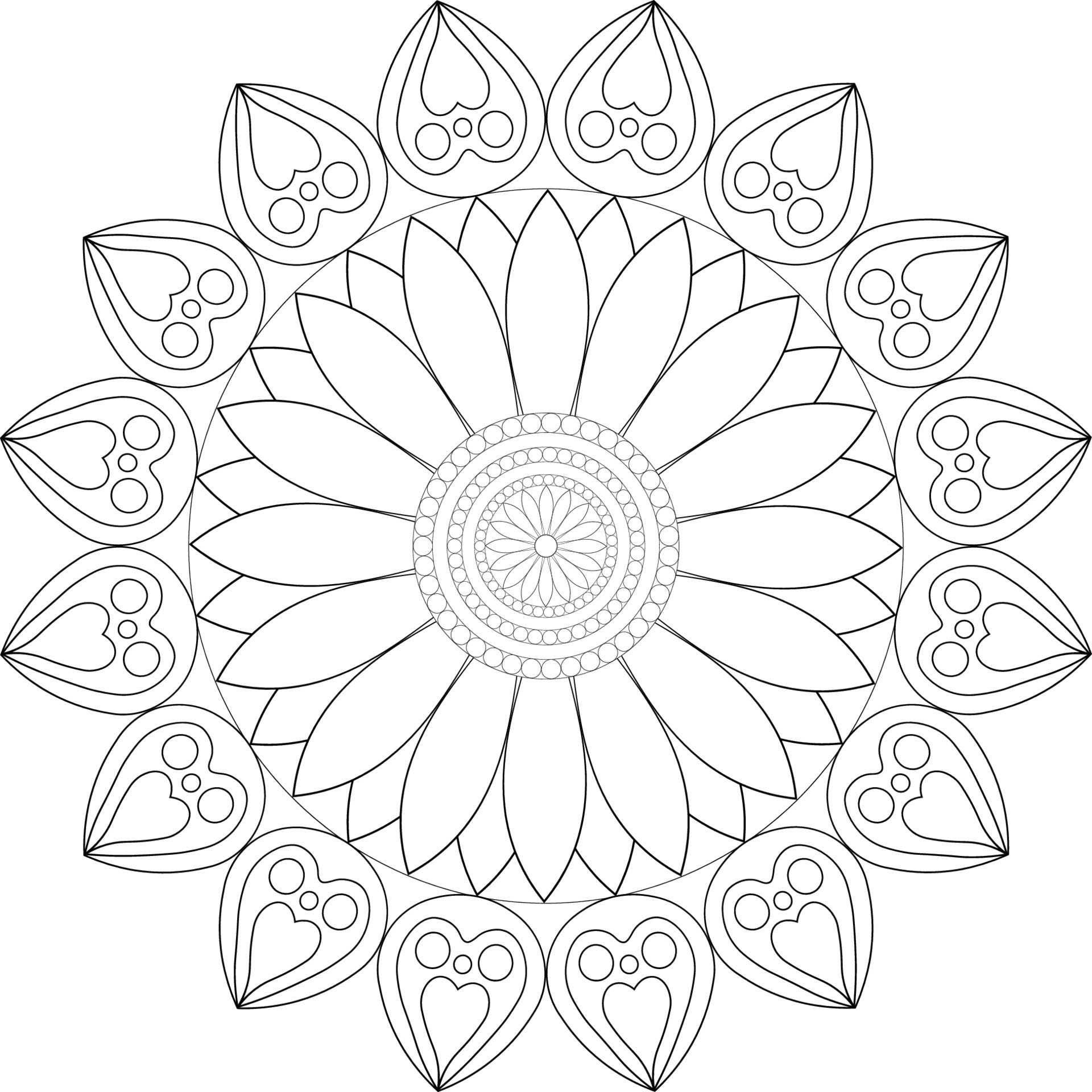 Mandala coloring pages 13368716 Vector Art at Vecteezy