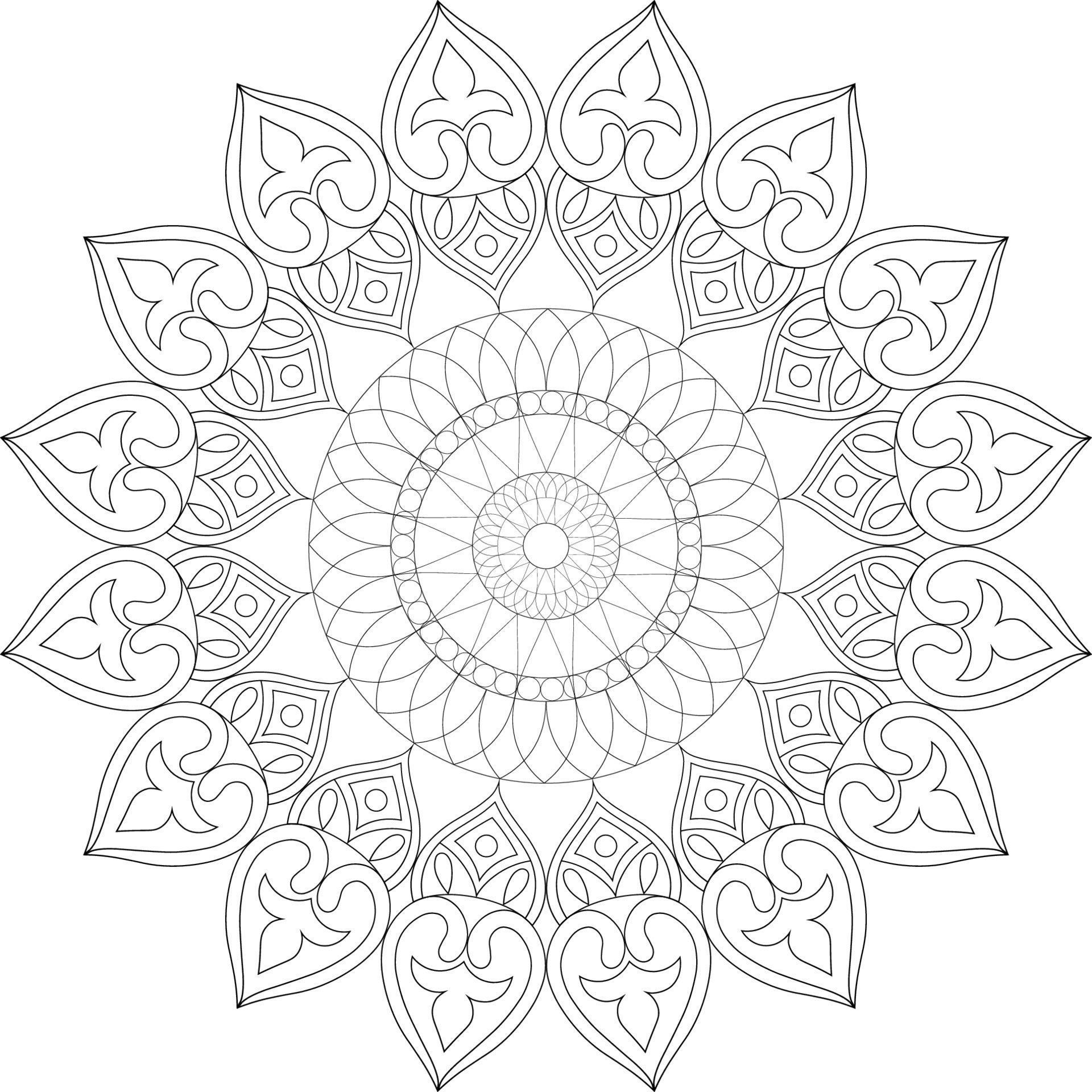 Mandala coloring pages 13368720 - Mandala Coloring Pages Free Vector 
