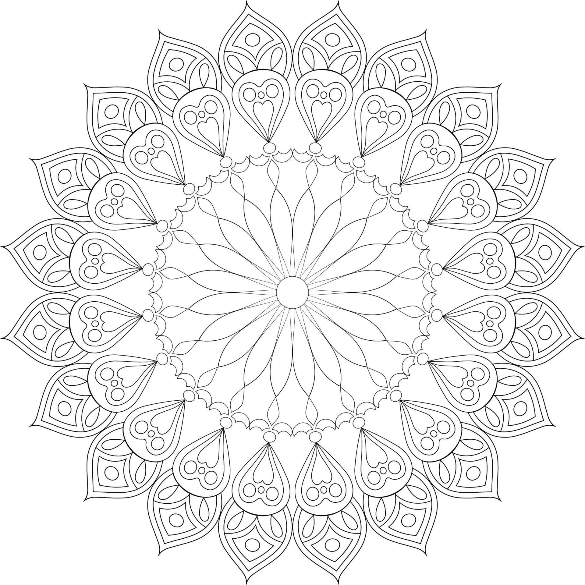 Mandala coloring pages 13368721 Vector Art at Vecteezy