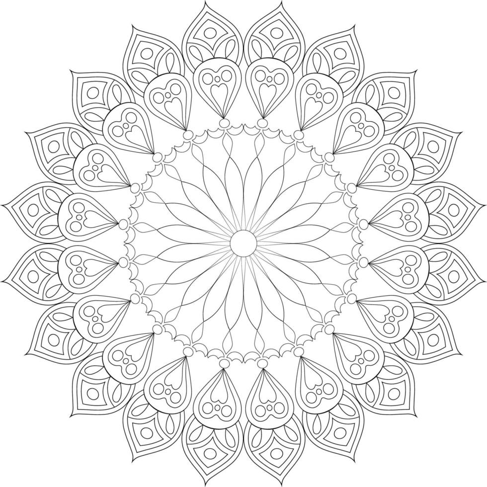 Mandala coloring pages vector