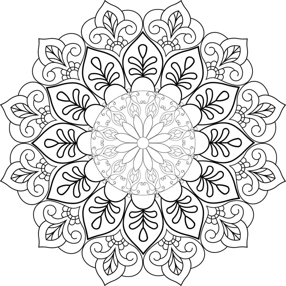 Mandala coloring pages vector