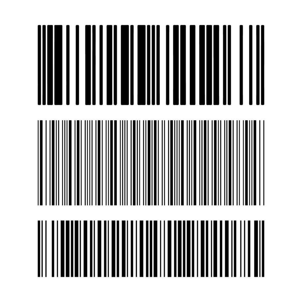 Set of vector barcodes isolated on white background. Vector stock illustartion.