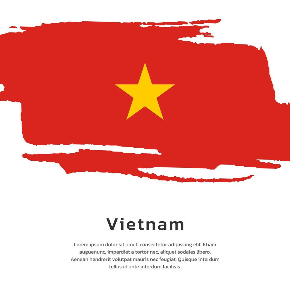 Illustration of Vietnam flag Template vector