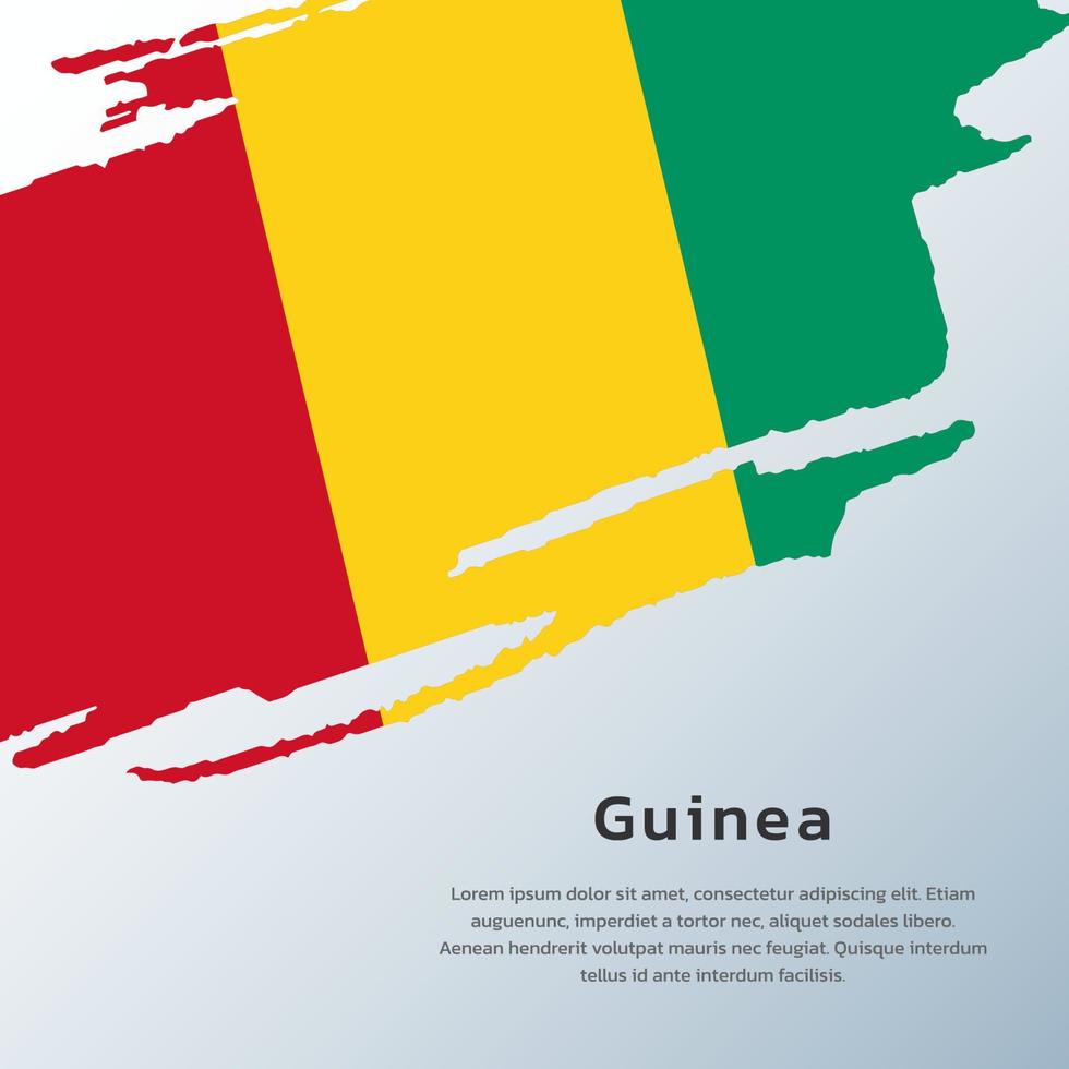 ilustración de plantilla de bandera de guinea vector