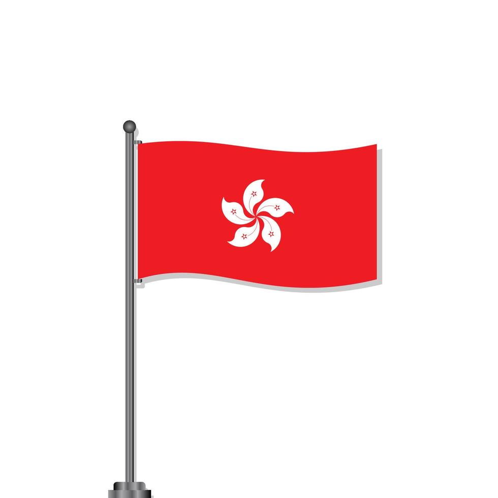 Illustration of Hong Kong flag Template vector