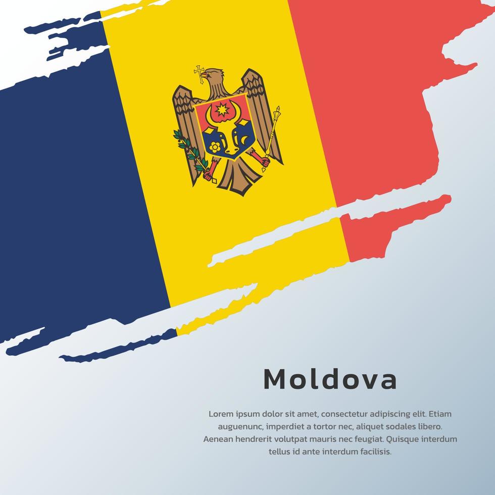 ilustración de la plantilla de la bandera de moldavia vector