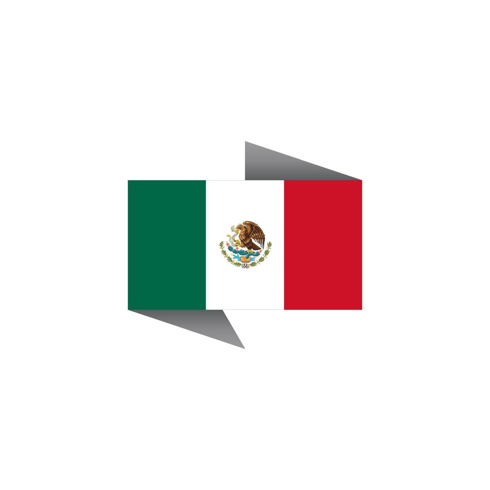 ilustración de la plantilla de la bandera de méxico vector