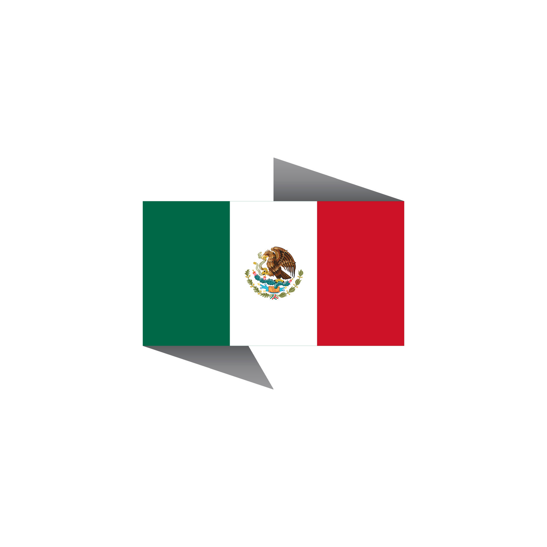 ilustración de la plantilla de la bandera de méxico 13368793 Vector en
