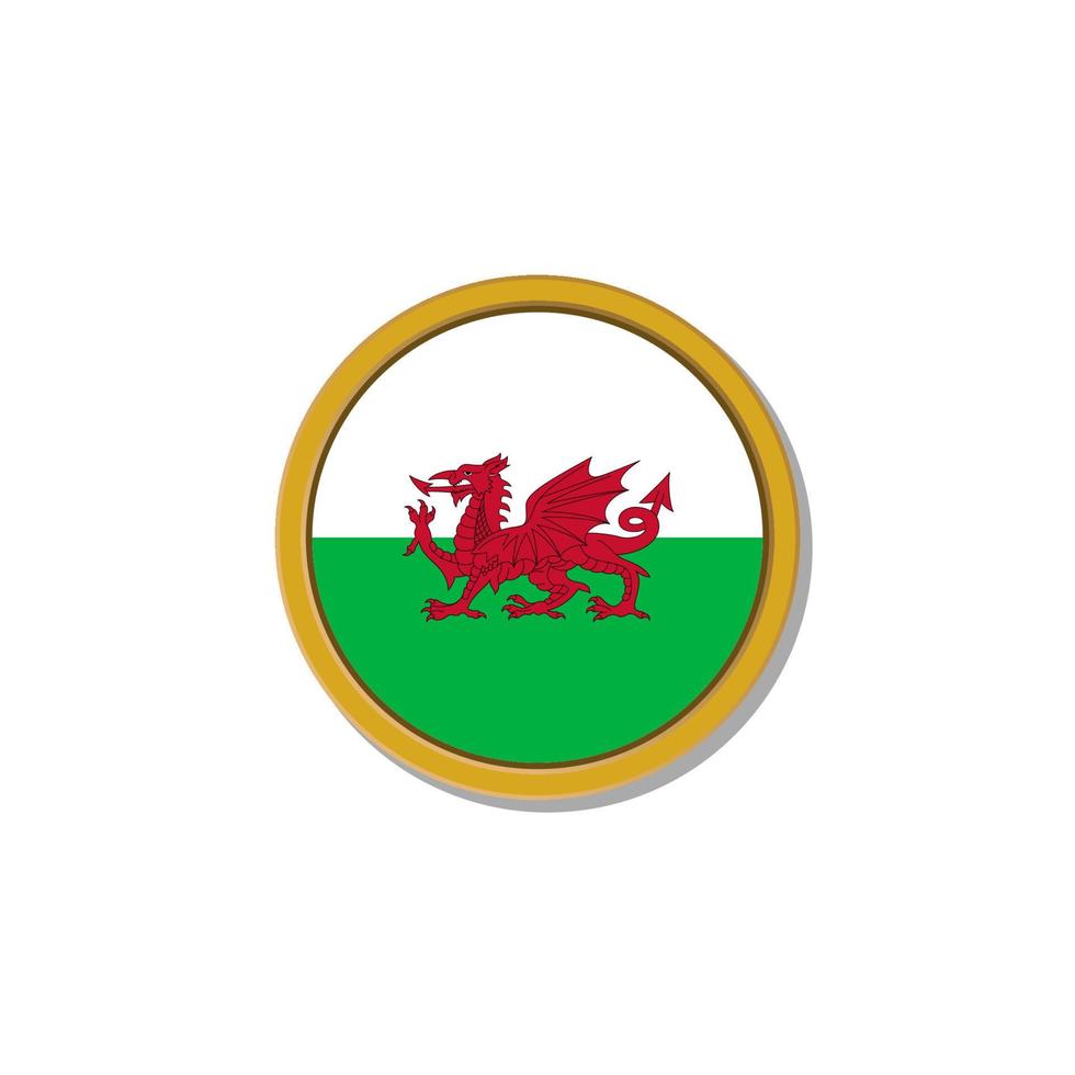 Illustration of Wales flag Template vector