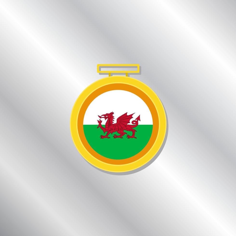 Illustration of Wales flag Template vector