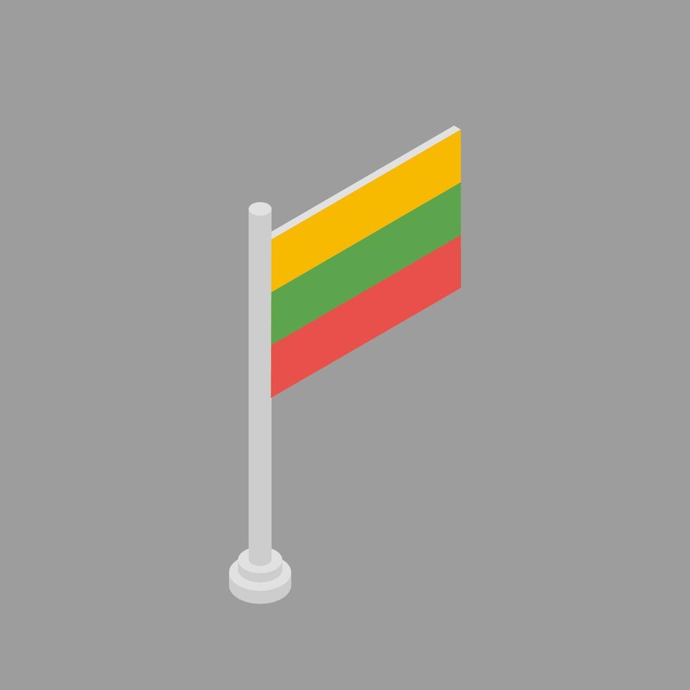 Illustration of Lithuania flag Template vector