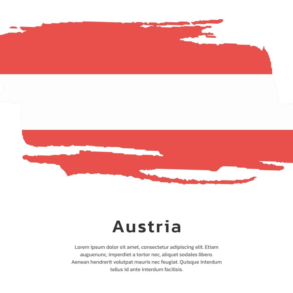 ilustración de la plantilla de la bandera de austria vector