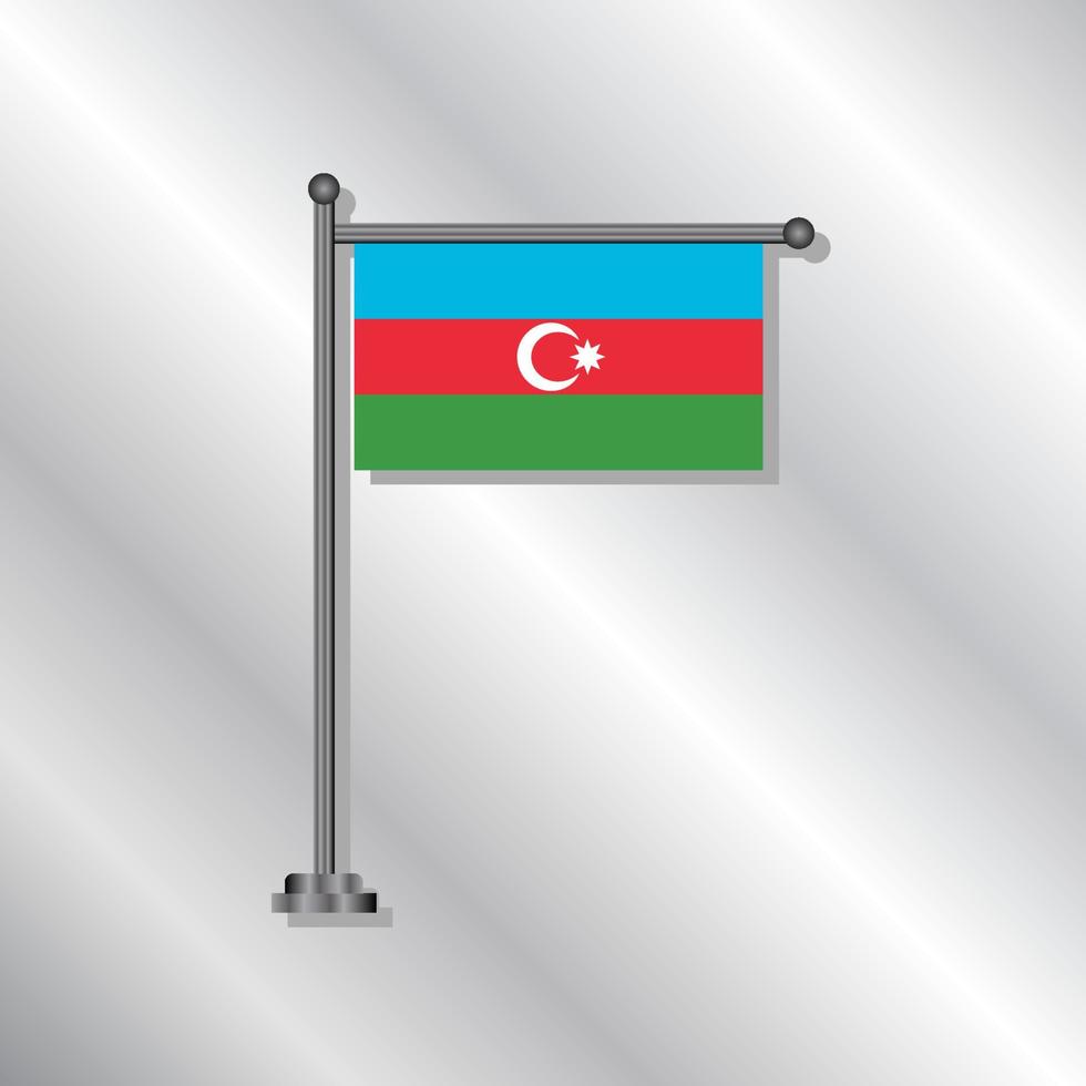 ilustración de la plantilla de la bandera de azerbaiyán vector