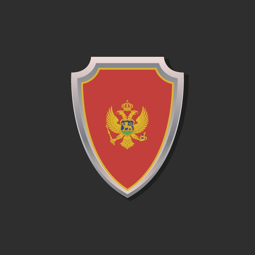 Illustration of Montenegro flag Template vector