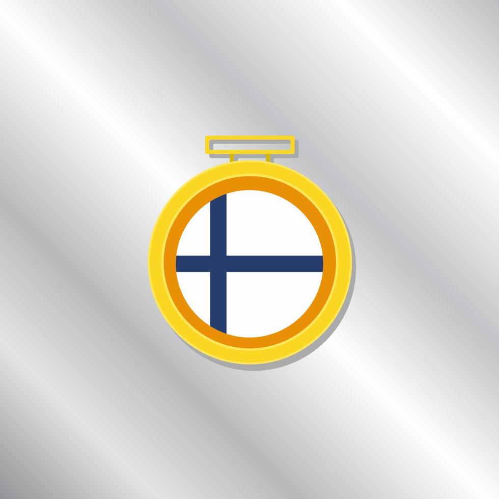 ilustración de la plantilla de la bandera de finlandia vector