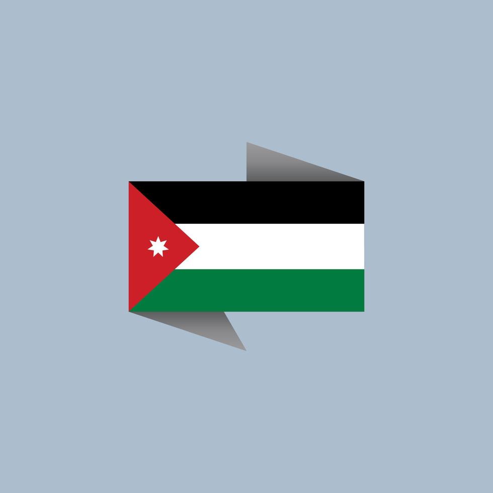 Illustration of Jordan flag Template vector